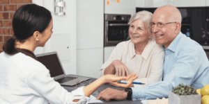 Blog and News 1 A couple discussing estate planning for blended families
